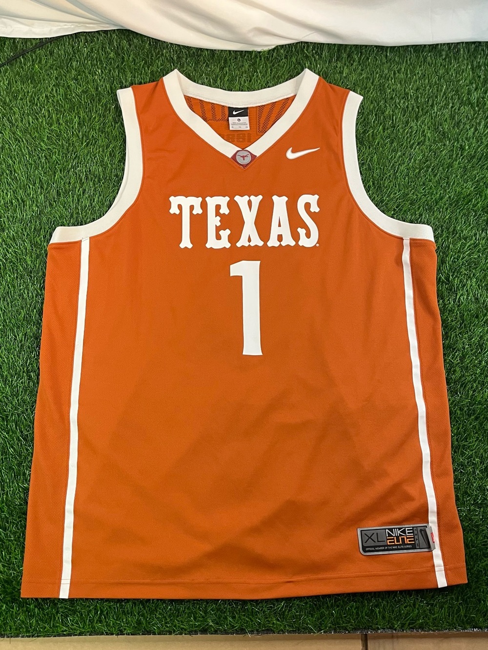 AUTHENTIC Nike Team Elite Texas Longhorns #1 Basketball Jersey Mens Size XL